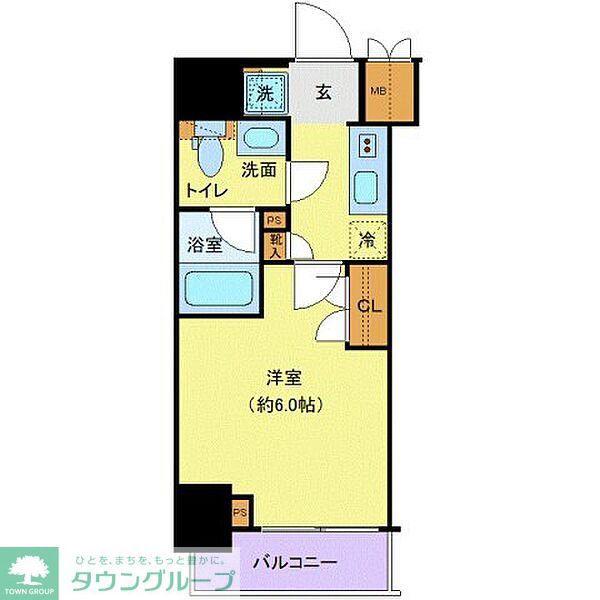 プレール・ドゥーク北品川(1K/11階)の間取り写真
