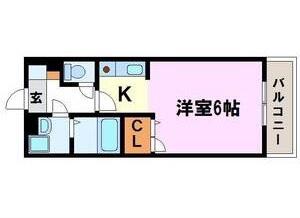 CASA GRANDE(1K/1階)の間取り写真