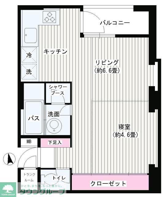 JOYCE山王(ワンルーム/6階)の間取り写真