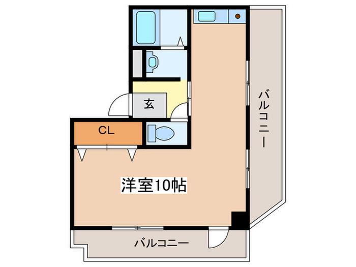 エミネンスV平野(ワンルーム/4階)の間取り写真