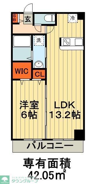 富士見NAMEKI MANSION(1LDK/6階)の間取り写真