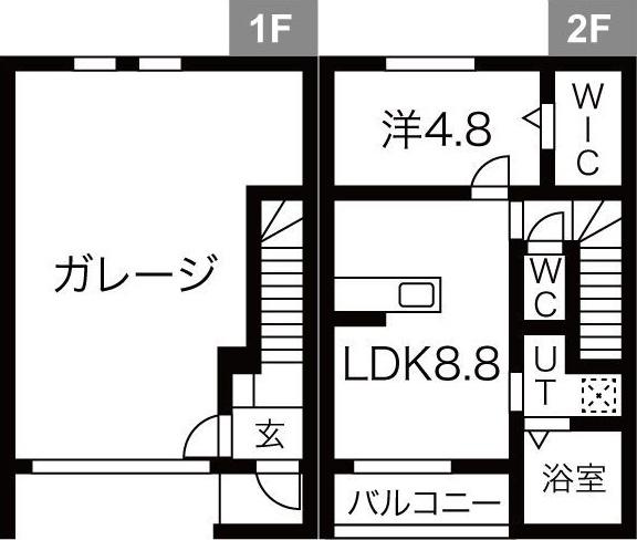 SEGRATO(1LDK/1階)の間取り写真