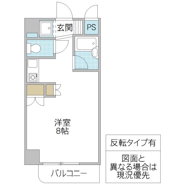 エレガンス佐貫(ワンルーム/3階)の間取り写真
