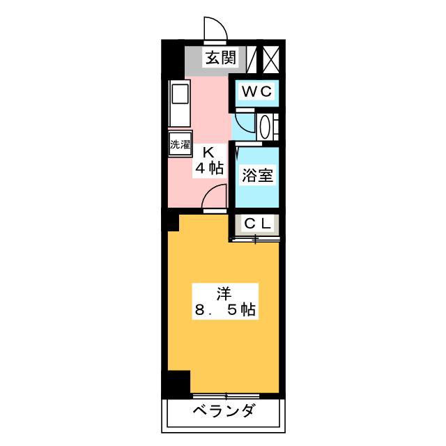 SK.シティハウス(1K/2階)の間取り写真