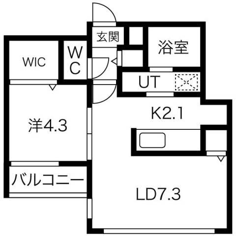 LUNON SAPPORO STA(1LDK/3階)の間取り写真