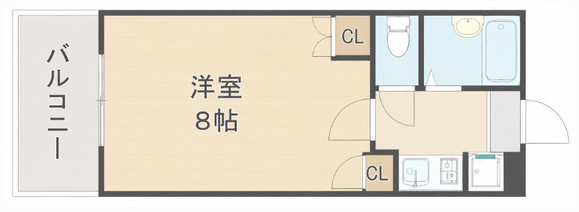 プレシャス博多駅A(1K/9階)の間取り写真