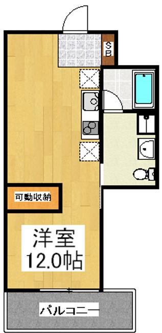 JR東海道本線 三ノ宮駅(JR) 徒歩7分 9階建 築23年(ワンルーム/9階)の間取り写真