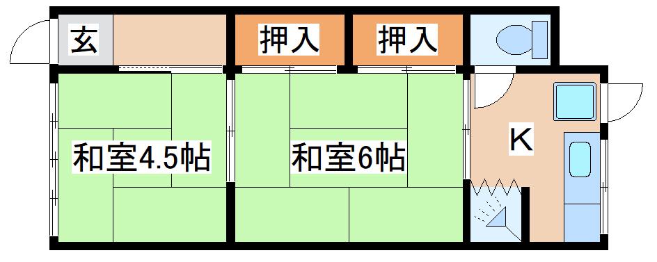 COYOSOU(2K/1階)の間取り写真