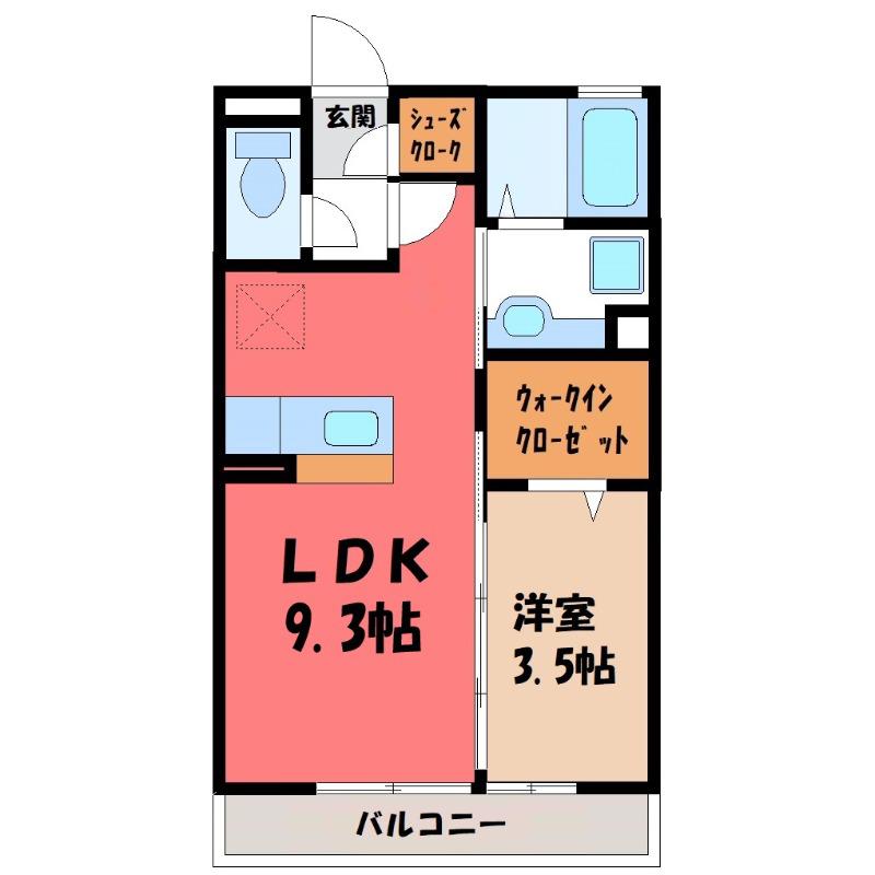 セジュール富久(1LDK/3階)の間取り写真