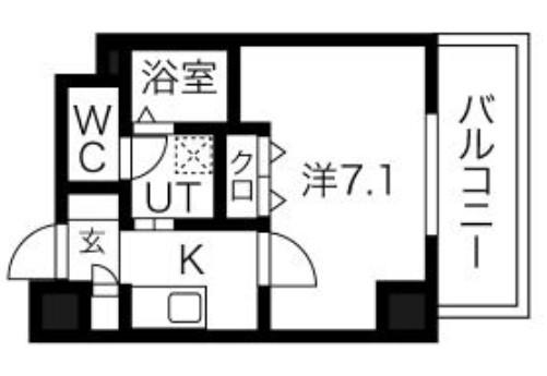 リアライズ代官町(1K/5階)の間取り写真