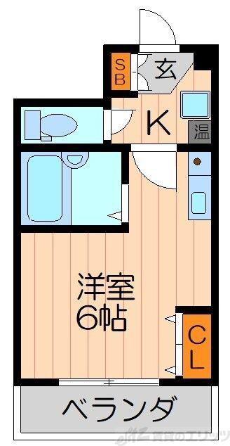 ステラガーデン茨木イースト(ワンルーム/2階)の間取り写真