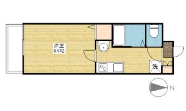 ASSICURATO西川原(1K/1階)の間取り写真