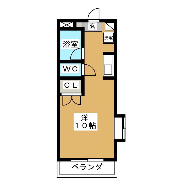 エクセル大岡(ワンルーム/2階)の間取り写真