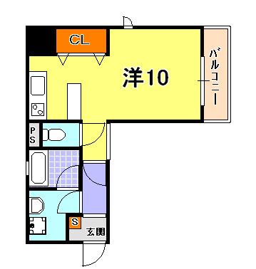 メゾンアイリス(ワンルーム/6階)の間取り写真