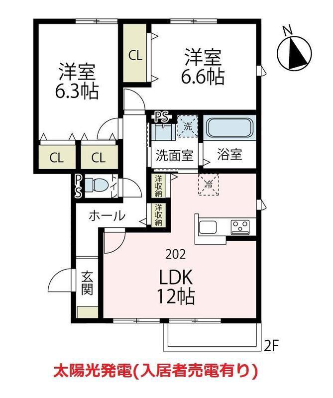 アネシス・T(2LDK/2階)の間取り写真
