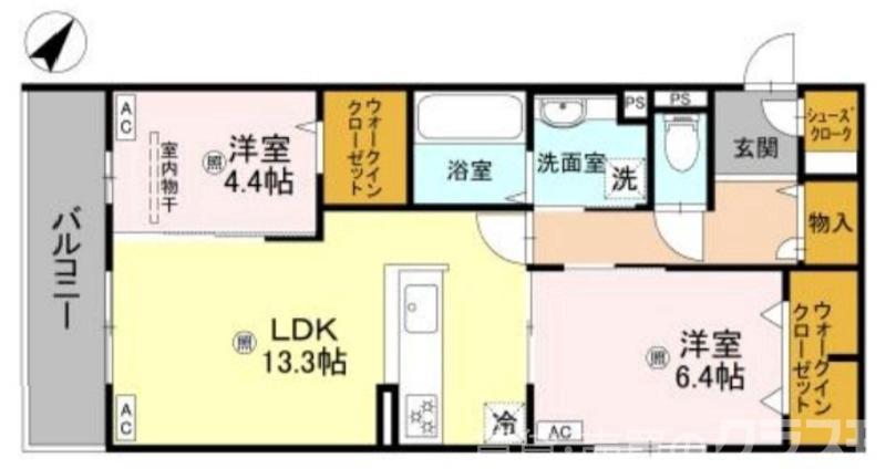 パサログランデ百舌鳥本町3丁(2LDK/3階)の間取り写真