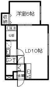 メゾン・ド・ソレイユIII(1LDK/1階)の間取り写真