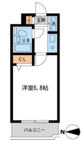 ハーモニー上北沢(1K/4階)の間取り写真