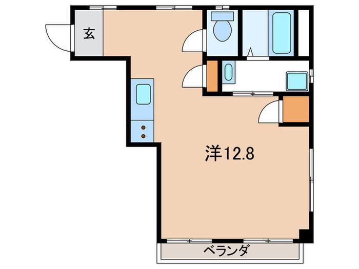 マンション寿月(ワンルーム/2階)の間取り写真