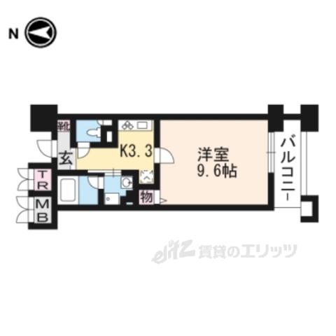 パインフィールド洛東(1K/2階)の間取り写真