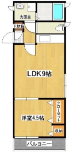 ランドベアー21II(1LDK/1階)の間取り写真