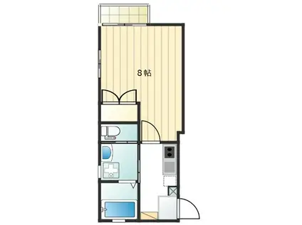 イーグルフォート(1K/3階)の間取り写真