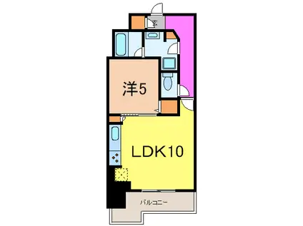 レジディア中延(1LDK/3階)の間取り写真