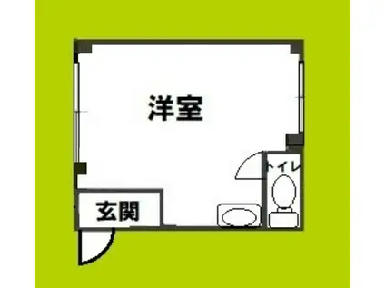 シングルハイツ(ワンルーム/2階)の間取り写真