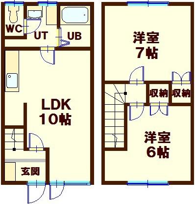 JOY8(2LDK/1階)の間取り写真
