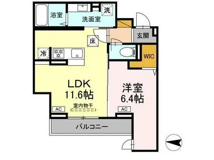 D-SOLACE幕張本郷1丁目(1LDK/1階)の間取り写真