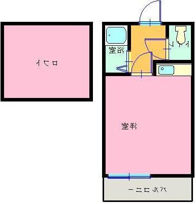 ロマーノ青山(1K/2階)の間取り写真