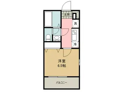 リブリ・CLIMB HEART(1K/1階)の間取り写真