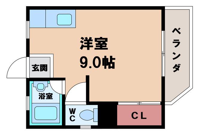 マンション幸樹荘(ワンルーム/3階)の間取り写真