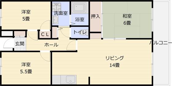ビューテラスミウラ(3LDK/1階)の間取り写真