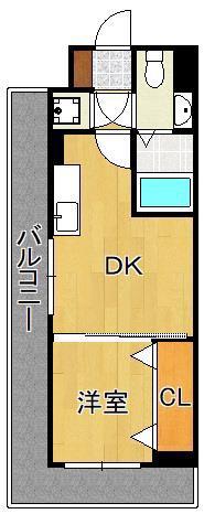 NO.71オリエントトラストタワー(1DK/10階)の間取り写真