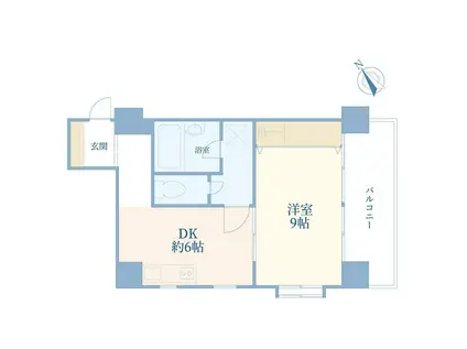 浅草橋フラワーホーム(1DK/5階)の間取り写真