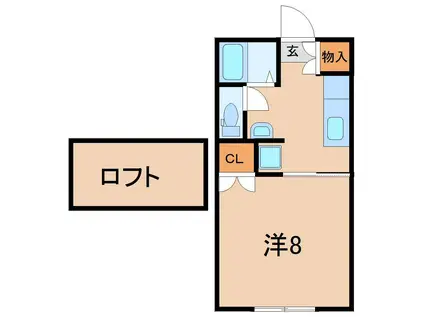 リヴィエール(1K/2階)の間取り写真