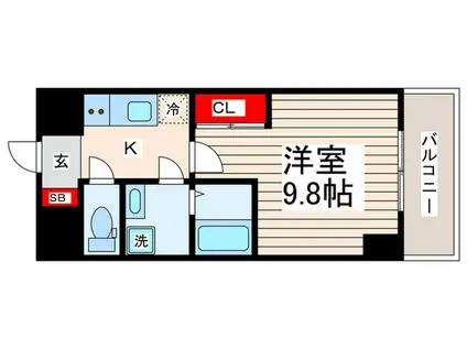 APOLLO(1K/11階)の間取り写真