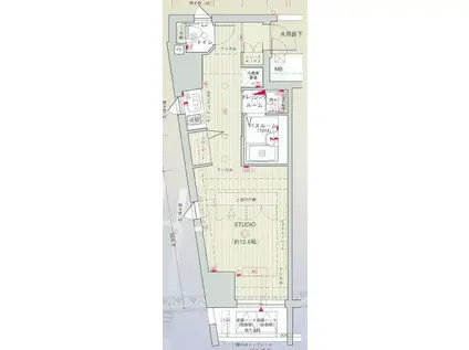 エステムプラザ横濱元町山手(ワンルーム/5階)の間取り写真