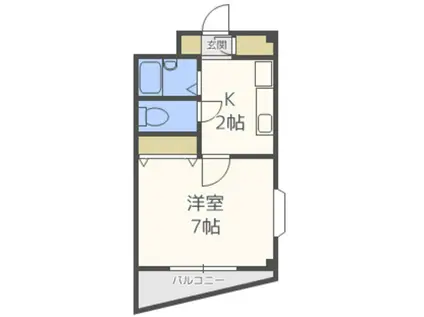 ハイツごうぐち(1K/1階)の間取り写真