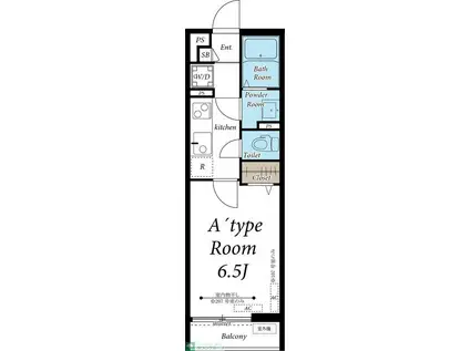 グレイス八潮(1K/2階)の間取り写真