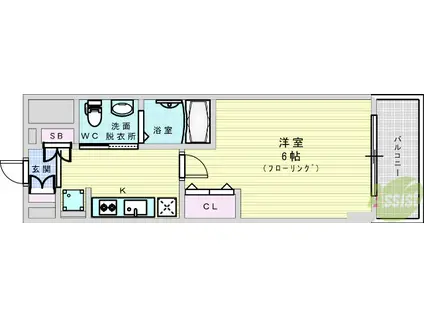 エステムコート新大阪Ⅷレヴォリス(1K/10階)の間取り写真