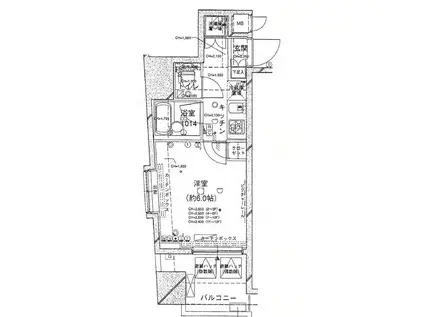 パレステュディオ立教通(1K/11階)の間取り写真