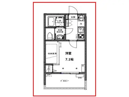 ケイアイレジデンス小岩(1K/3階)の間取り写真