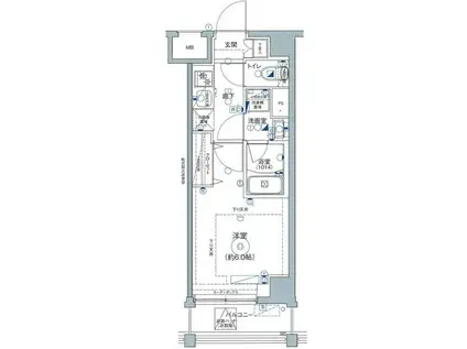 蒔田プロジェクト(1K/4階)の間取り写真