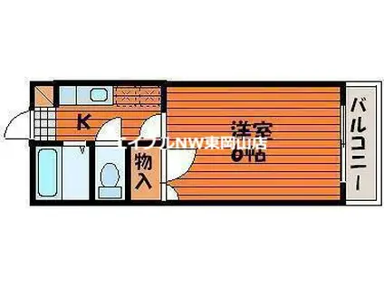 メゾンユタカ(1K/3階)の間取り写真