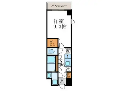 北野エスポワコリン(1K/3階)の間取り写真