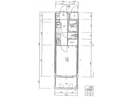 エルミタージュ安芸(1K/6階)の間取り写真