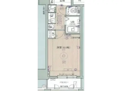 エステムコート神戸ハーバーランド前(1K/2階)の間取り写真