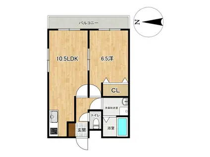 レレーヴロゼ(1LDK/3階)の間取り写真